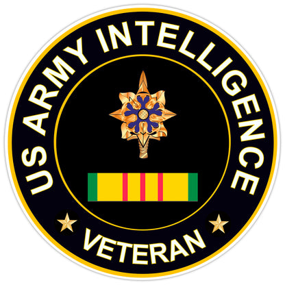 US Army Intelligence Veteran Bumper Sticker Military Vinyl Soldier Decal 5"