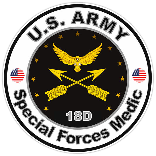 United States Army Special Forces Medic Bumper Sticker Military Soldier Decal 5"