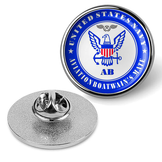 U.S. Navy Aviation Boatswain's Mate Tie Tac, Hat Pin, Badge, Lapel Pin - Silver