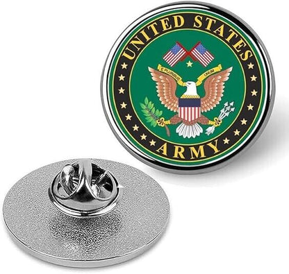 United States Army Lapel Pin Veteran Tie Suit Shirt Pinback-Silver