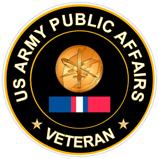 US Army Public Affairs Veteran Bumper Sticker Military Vinyl Soldier Decal 5"