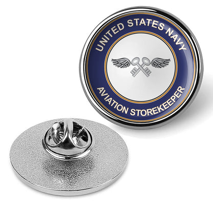 U.S. Navy Aviation Storekeeper Tie Tac, Hat Pin, Badge, Lapel Pin - Silver