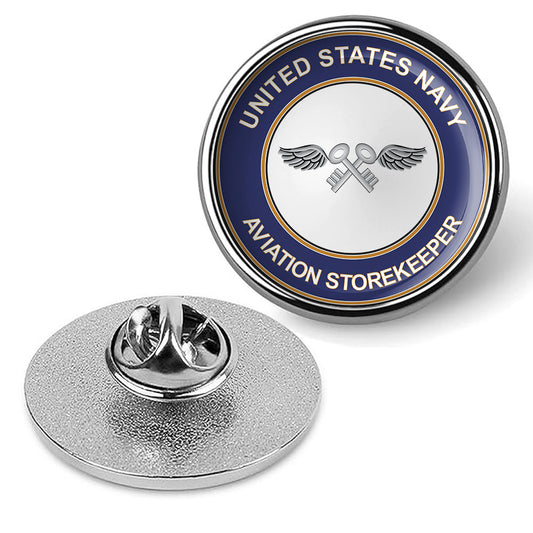 U.S. Navy Aviation Storekeeper Tie Tac, Hat Pin, Badge, Lapel Pin - Silver