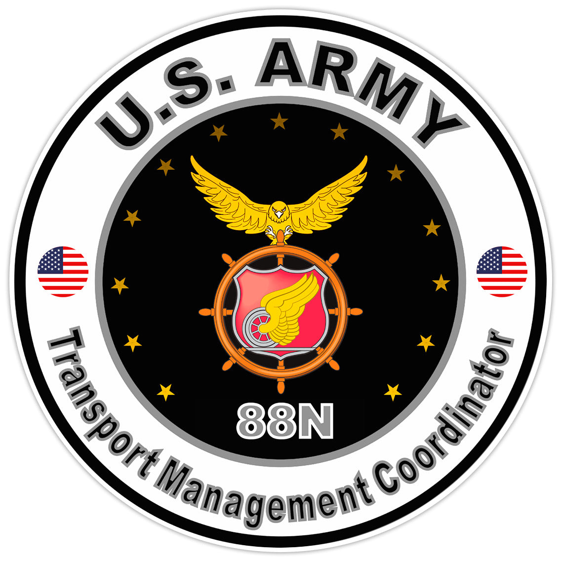 US Army Transport Management Coordinator Bumper Sticker Military Vinyl Decal 5"