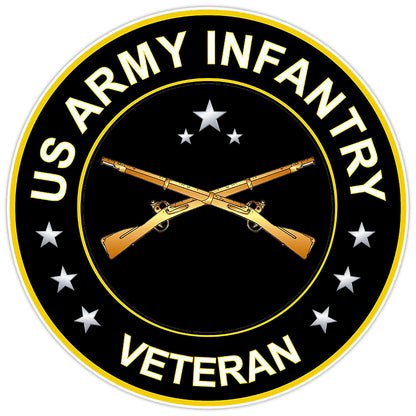 US Army Infantry Veteran Bumper Sticker Military Vinyl Soldier Decal 5"