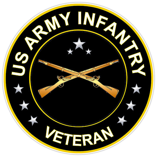 US Army Infantry Veteran Bumper Sticker Military Vinyl Soldier Decal 5"