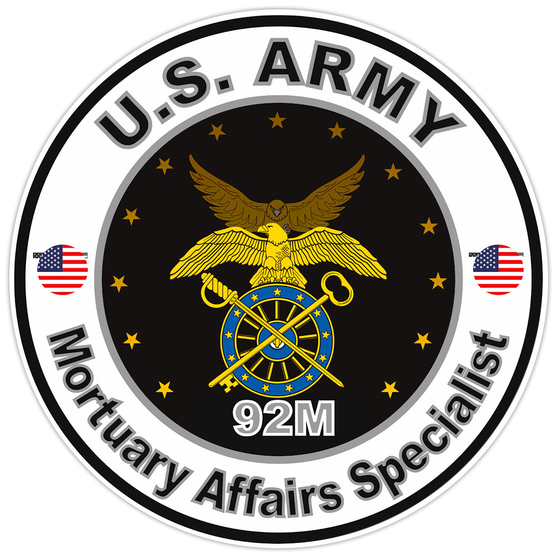 US Army Mortuary Affairs Specialist Bumper Sticker Military Soldier Decal 5"