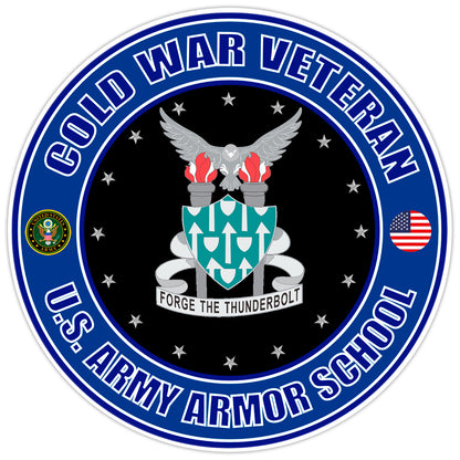 Cold War Veteran United States Army Armor School Bumper Sticker Soldier Decal 5"
