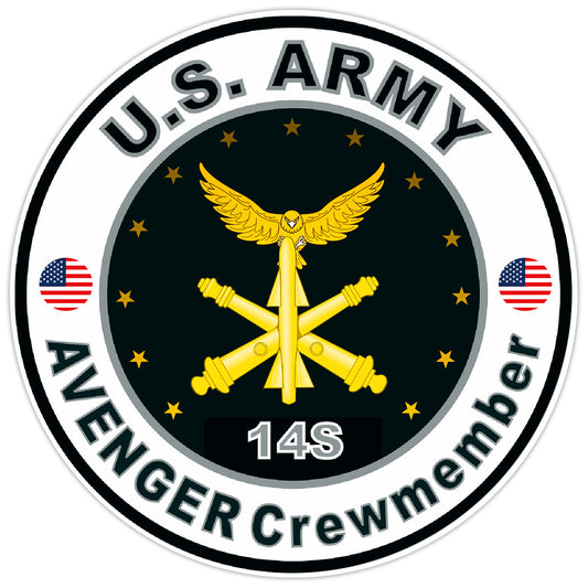 United States Army Avenger Crewmember Bumper Sticker Military Soldier Decal 5"