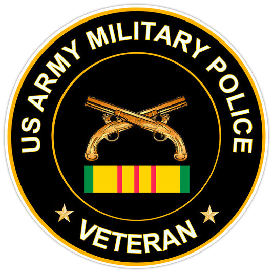 US Army Military Police Veteran Bumper Sticker Military Vinyl Soldier Decal 5"