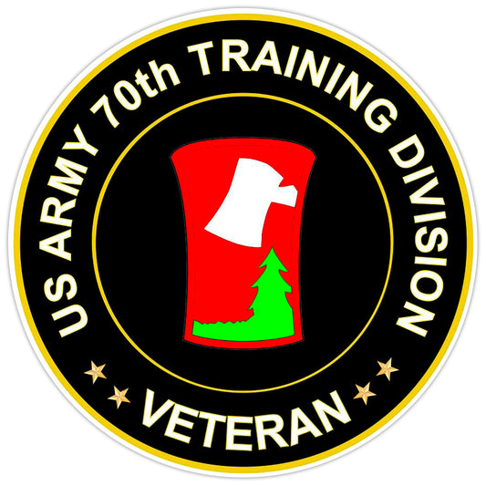 US Army 70th Training Division Veteran Bumper Sticker Military Vinyl Decal 5"