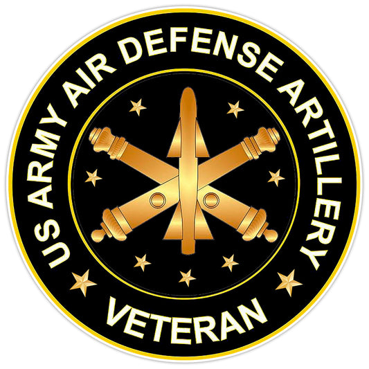US Army Air Defense Artillery Veteran Bumper Sticker Military Vinyl Decal 5"