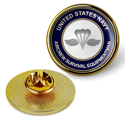 US Navy Aircrew Survival Equipmentman Tie Tac, Hat Pin, Badge Lapel Pin - Gold
