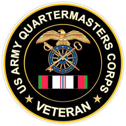 US Army Quartermaster Corps Veteran Bumper Sticker Military Vinyl Decal 5"