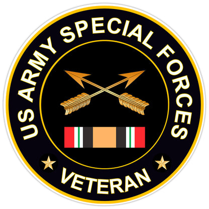 US Army Special Forces Veteran Bumper Sticker Military Vinyl Soldier Decal 5"