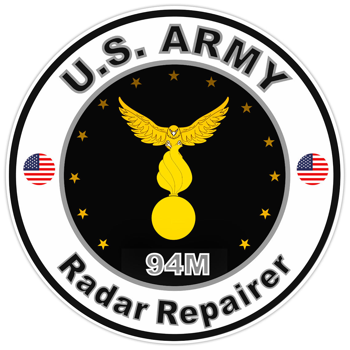 United States Army Radar Repairer Bumper Sticker Military Soldier Decal 5"
