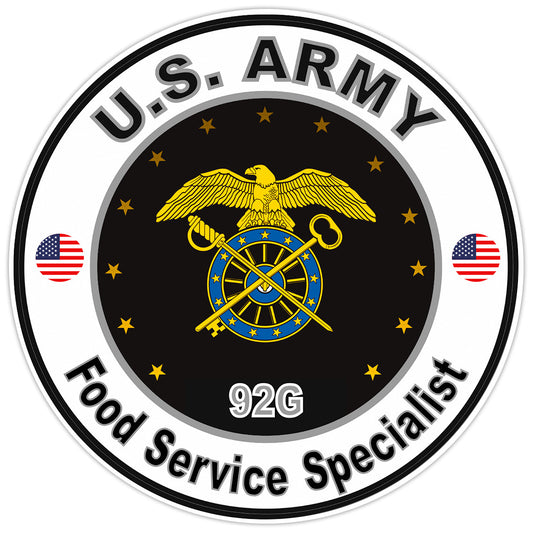 US Army Food Service Specialist Bumper Sticker Military Soldier Decal 5"