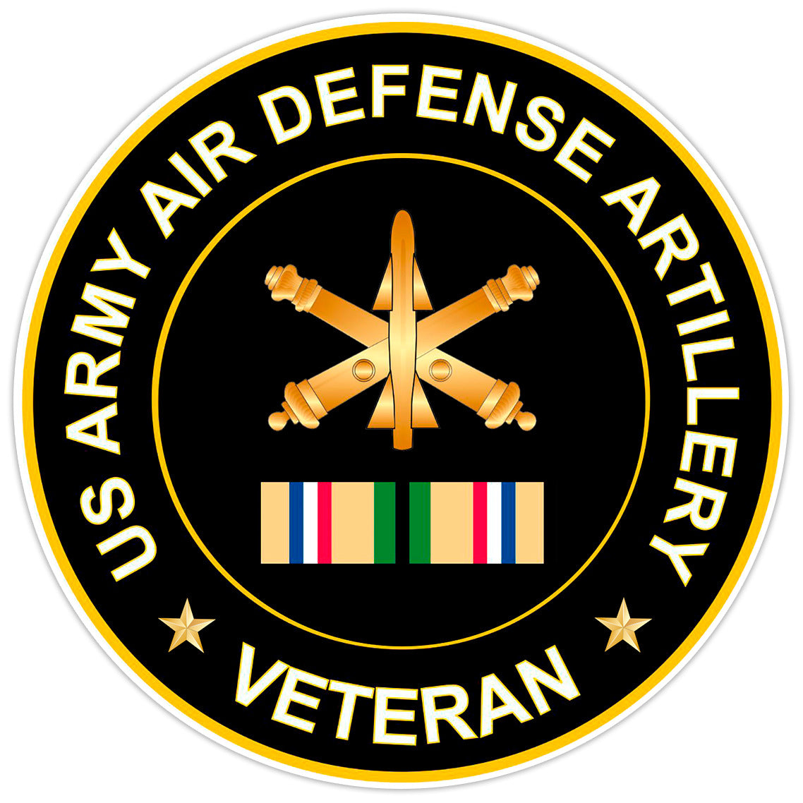 US Army Air Defense Artillery Veteran Bumper Sticker Military Vinyl Decal 5"