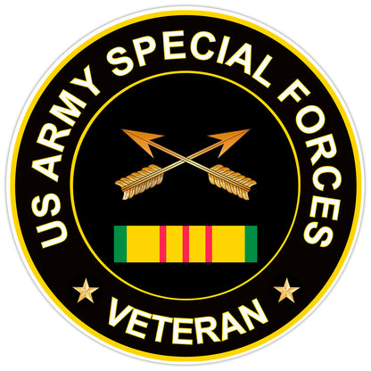 US Army Special Forces Veteran Bumper Sticker Military Vinyl Soldier Decal 5"