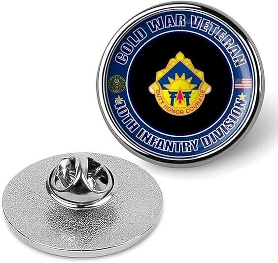 Cold War Veteran 40th Infantry Division Tie Suit Shirt Lapel Pin - Silver