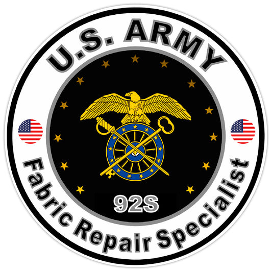 US Army Fabric Repairer Specialist Bumper Sticker Military Soldier Decal 5"