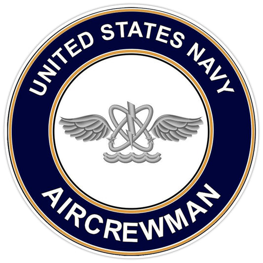 U.S. Navy Naval Aircrewman Bumper Sticker Military Vinyl Soldier Decal 5"