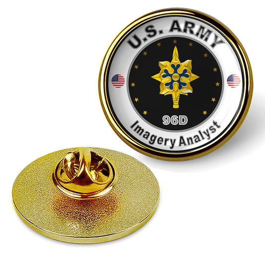 ST Darling United States Army Imagery Analyst Tie Suit Shirt Lapel Pin - Gold