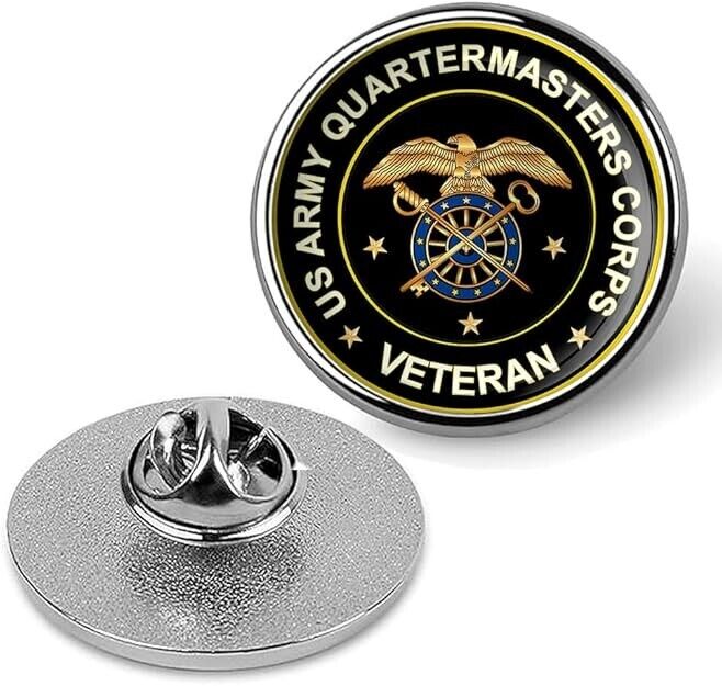US Army Quartermasters Corps Veteran Lapel Pin Veteran Tie Suit Shirt Pin-Silver