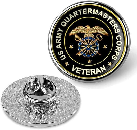 US Army Quartermasters Corps Veteran Lapel Pin Veteran Tie Suit Shirt Pin-Silver