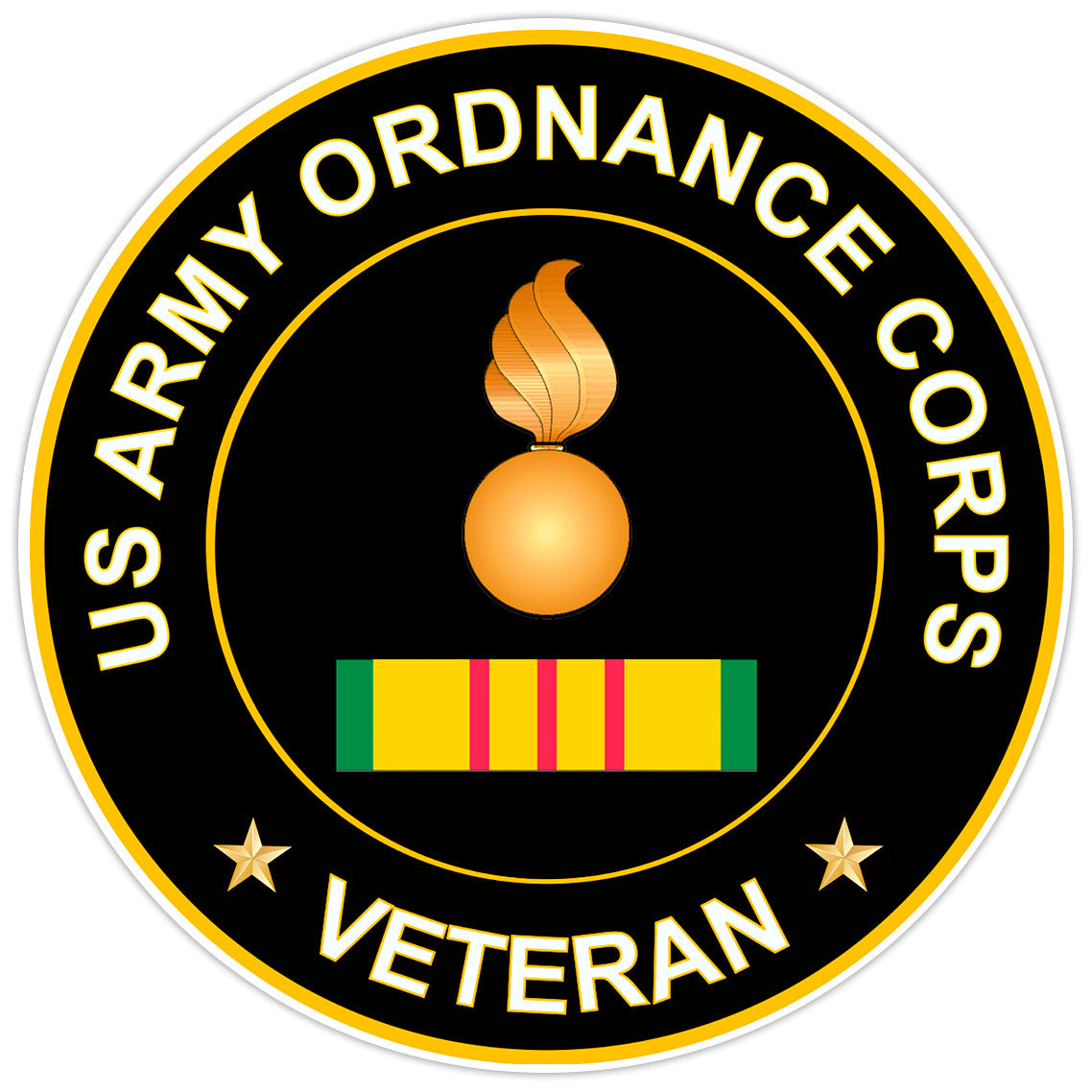 US Army Ordnance Corps Veteran Bumper Sticker Military Vinyl Soldier Decal 5"