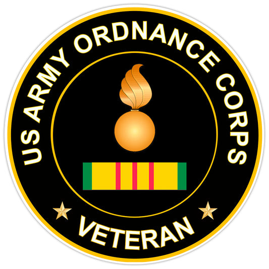 US Army Ordnance Corps Veteran Bumper Sticker Military Vinyl Soldier Decal 5"