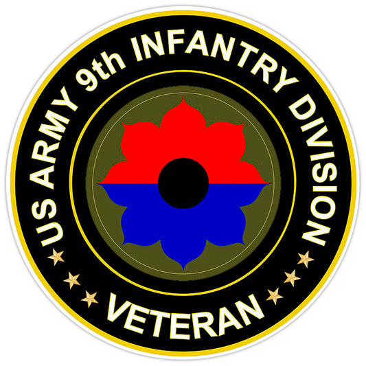US Army 9th Infantry Division Veteran Bumper Sticker Military Vinyl Decal 5"