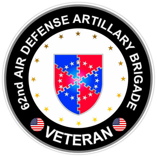 62nd Air Defense Artillery Brigade Veteran Bumper Sticker Military Decal 5"