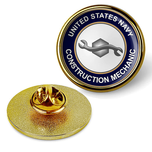U.S. Navy Construction Mechanic Tie Tac, Hat Pin, Badge, Lapel Pin - Gold