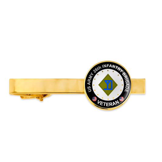 Us Army 26th Infantry Brigade Military Veteran Tie Clip Tie Bar Gift