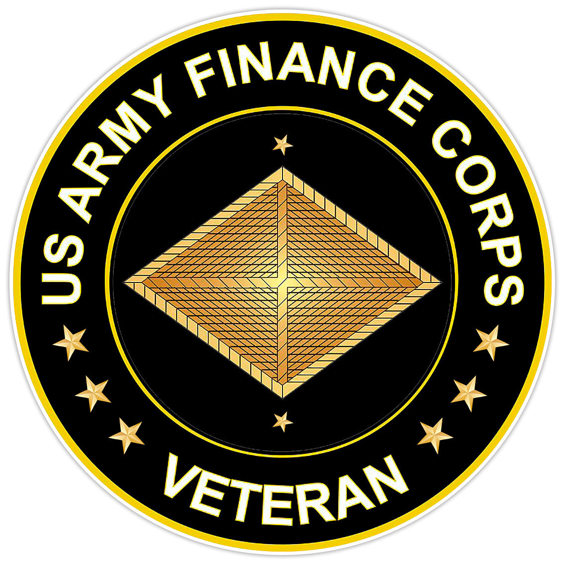US Army Finance Corps Veteran Bumper Sticker Military Vinyl Soldier Decal 5"