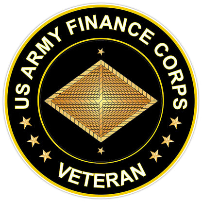 US Army Finance Corps Veteran Bumper Sticker Military Vinyl Soldier Decal 5"