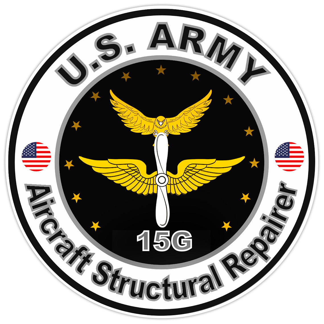US Army Aircraft Structural Repairer Bumper Sticker Military Soldier Decal 5"