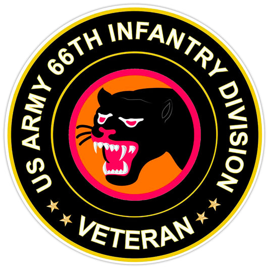 US Army 66th Infantry Division Veteran Bumper Sticker Military Vinyl Decal 5"
