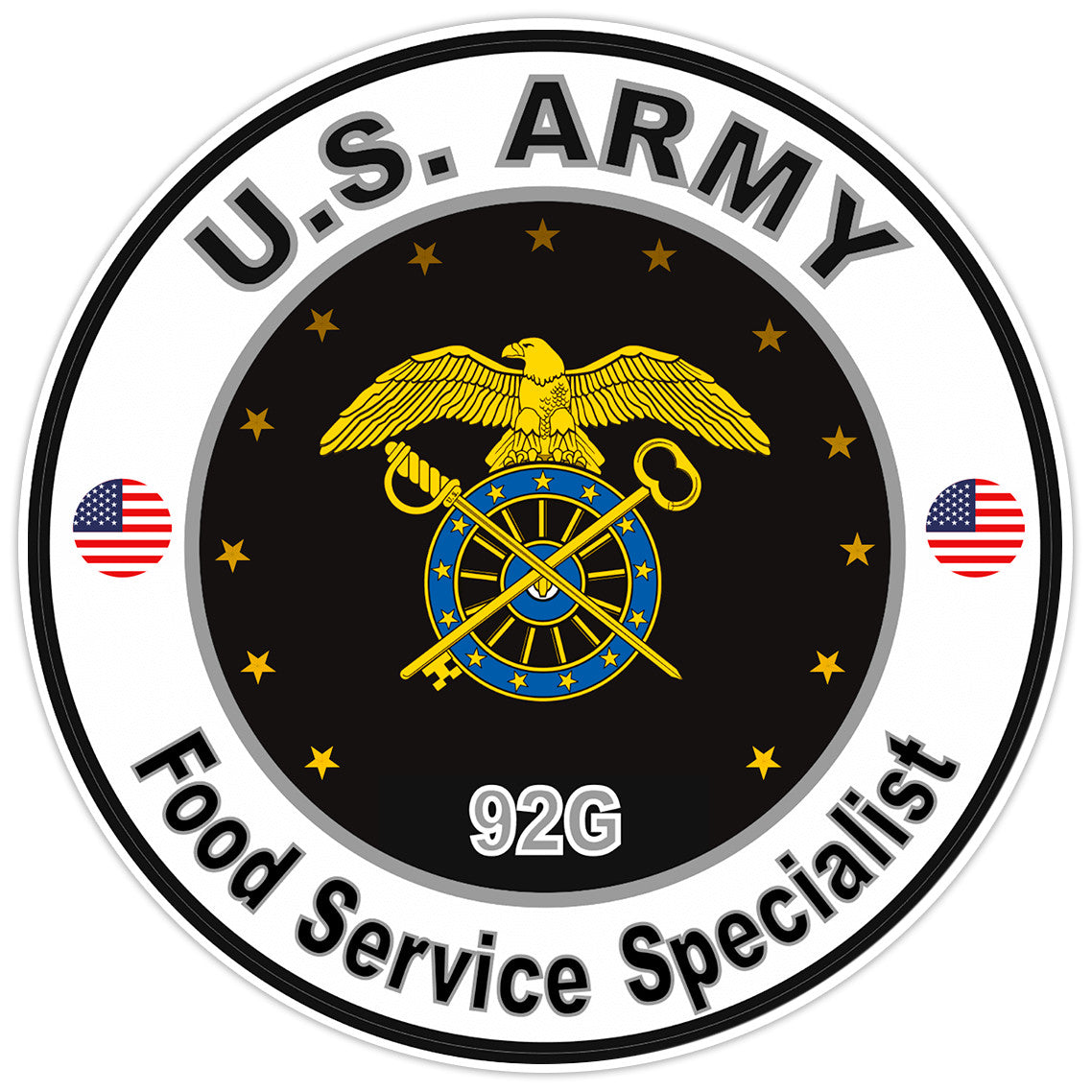 US Army Food Service Specialist Bumper Sticker Military Soldier Decal 5"
