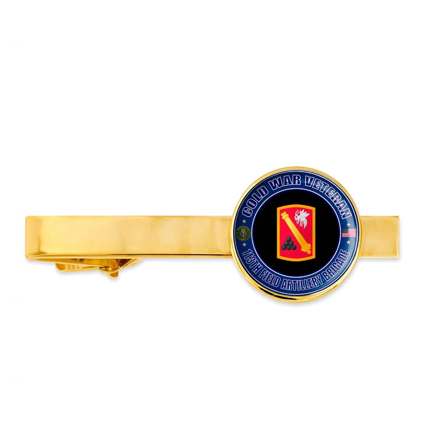 Us Army Cold War Veteran 113th Field Artillery Brigade Tie Clip Tie Bar Gift