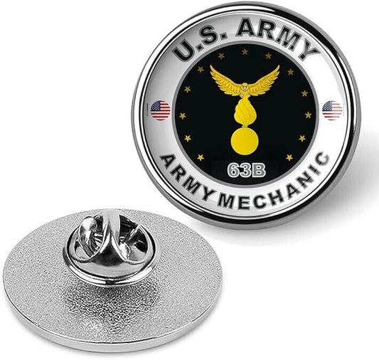 United States Army Army Mechanic Tie Suit Shirt Lapel Pin - Silver