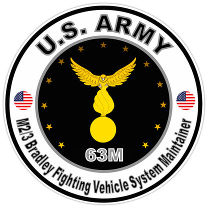 US Army M2/3 Bradley Fighting Vehicle System Maintainer Bumper Sticker Decal 5"
