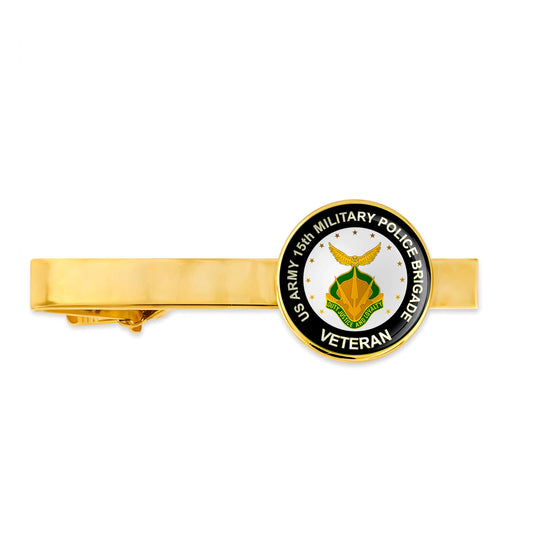 Us Army 15th Military Police Brigade Military Veteran Tie Clip Tie Bar Gift