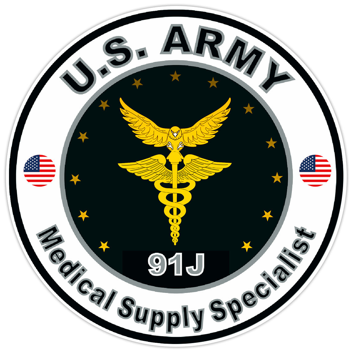 United States Army Medical Supply Specialist Bumper Sticker Military Decal 5"