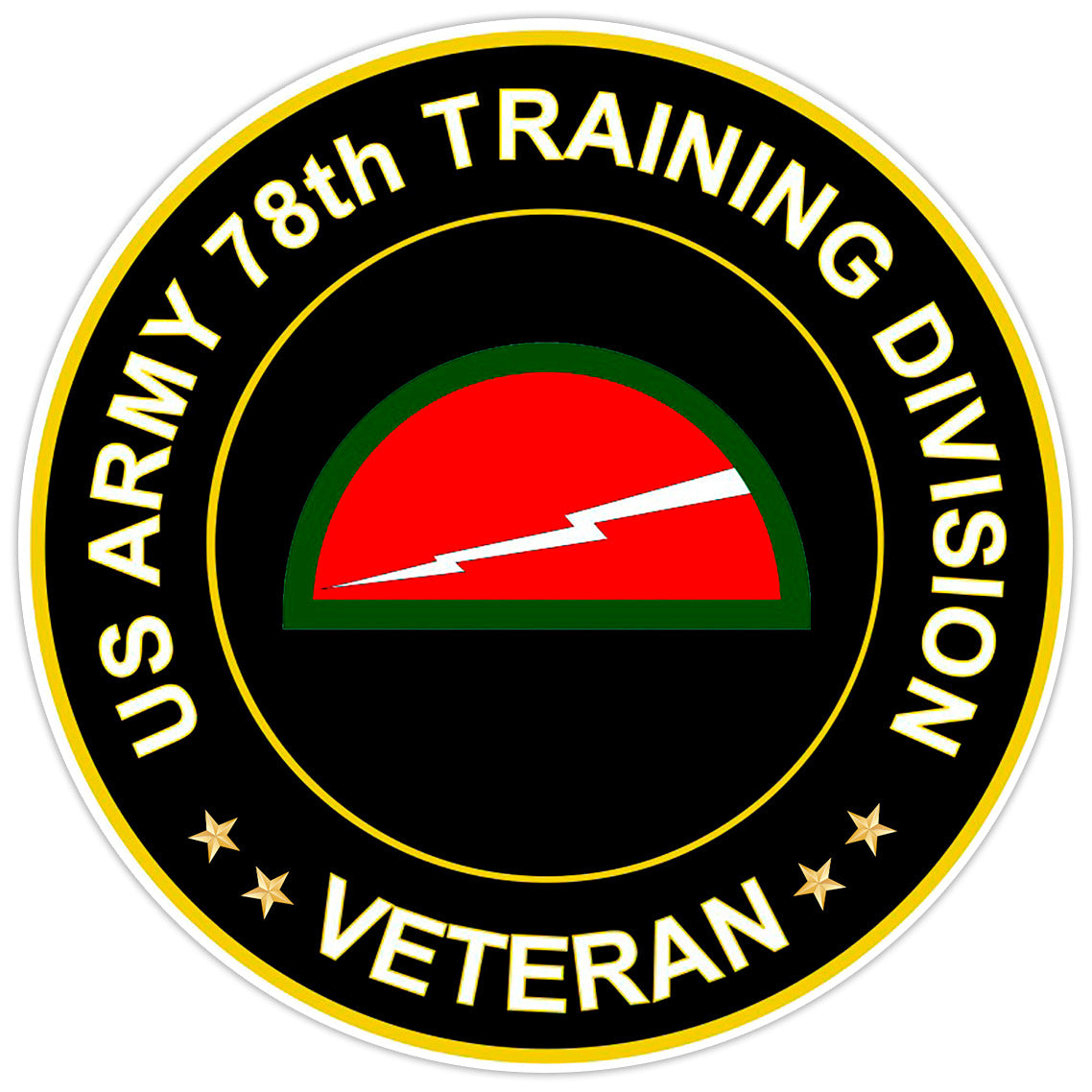 US Army 78th Training Division Veteran Bumper Sticker Military Vinyl Decal 5"