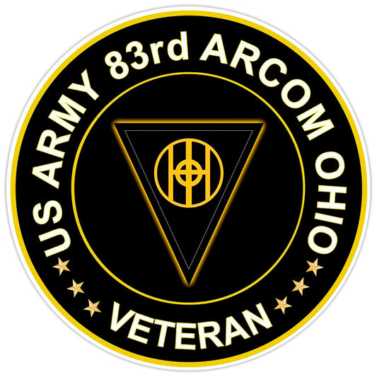 US Army 83rd ARCOM Ohio Veteran Bumper Sticker Military Vinyl Decal 5"