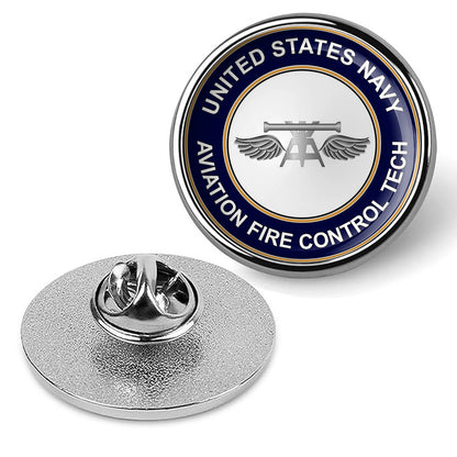 U.S. Navy Aviation Fire Control Tech Tie Tac, Hat Pin, Badge, Lapel Pin - Silver