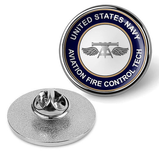 U.S. Navy Aviation Fire Control Tech Tie Tac, Hat Pin, Badge, Lapel Pin - Silver