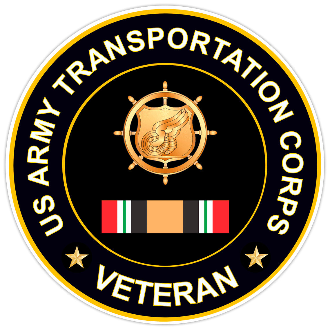 US Army Transportation Corps Veteran Bumper Sticker Military Vinyl Decal 5"